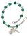 Saint Sebastian and Track & Field Rosary Bracelet with Zircon Beads