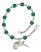 Saint Sebastian and Volleyball Rosary Bracelet with Zircon Beads