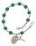 Saint Meinrad of Einsiedeln Engravable Rosary Bracelet with Zircon Beads