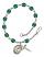 Saint Columbanus Engravable Rosary Bracelet with Zircon Beads