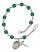 Saint Edburga of Winchester Engravable Rosary Bracelet with Zircon Beads