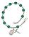 Saint Adrian of Nicomedia Engravable Rosary Bracelet with Zircon Beads