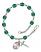 Saint Honorius of Amiens Engravable Rosary Bracelet with Zircon Beads