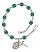 Saint Damien of Molokai Engravable Rosary Bracelet with Zircon Beads