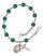 Our Lady of Rosa Mystica Engravable Rosary Bracelet with Zircon Beads