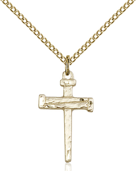 Gold-Filled Nail Cross Pendant