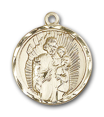 14K Gold St. Joseph Pendant - Engravable