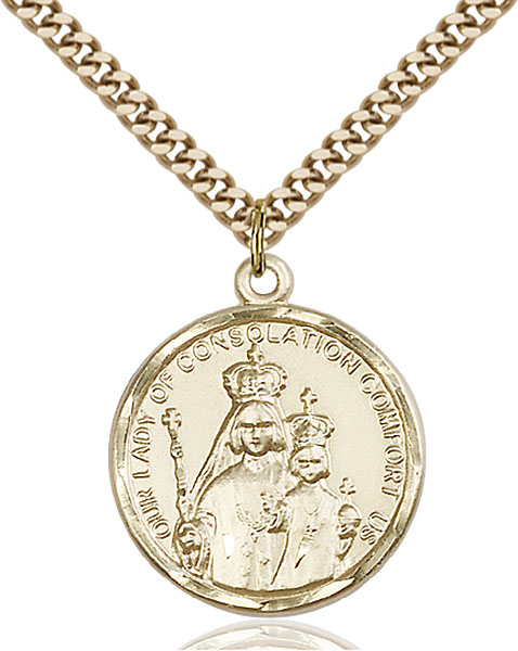 Gold-Filled Our Lady of Consolation Pendant