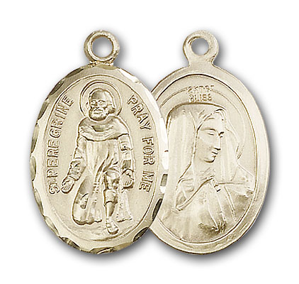 14K Gold St. Peregrine Pendant - Engravable