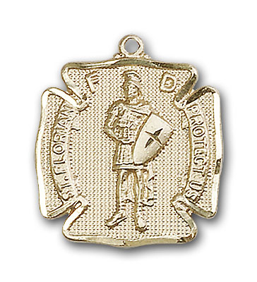 14K Gold St. Florian Pendant - Engravable