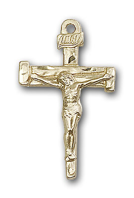 Gold-Filled Nail Crucifix Pendant