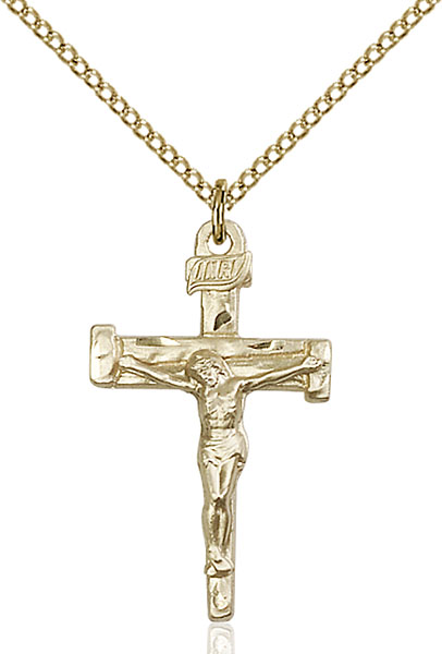 Gold-Filled Nail Crucifix Pendant