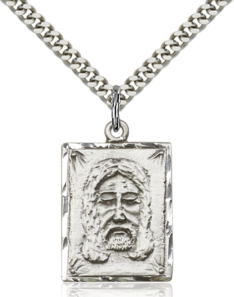 Sterling Silver Holy Face Pendant