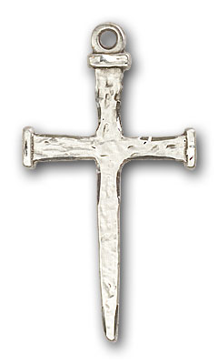 Sterling Silver Nail Cross Pendant