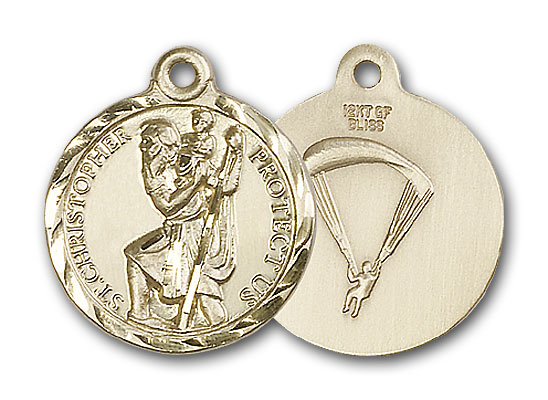 Gold-Filled St. Christopher / Paratrooper Pendant