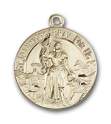 14K Gold St. Joan of Arc Pendant - Engravable