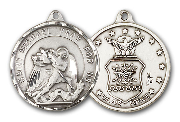 Sterling Silver St. Michael / Air Force Pendant