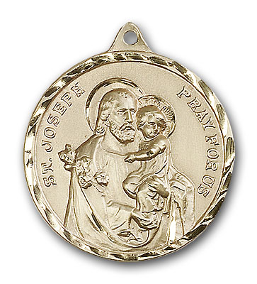 14K Gold St. Joseph Pendant - Engravable