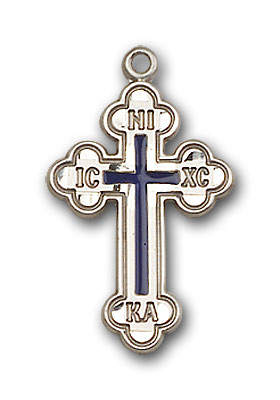 Sterling Silver Russian Cross Pendant