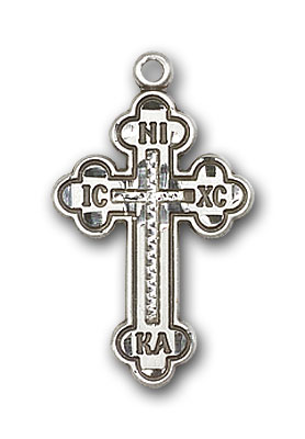 Sterling Silver Russian Cross Pendant