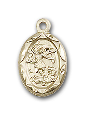 14K Gold St. Michael the Archangel Pendant