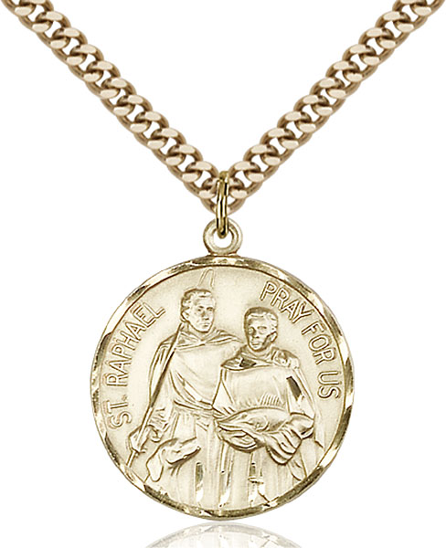 Gold-Filled St. Raphael the Archangel Pendant