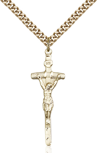 Gold-Filled Papal Crucifix Pendant