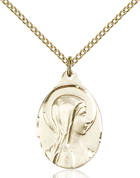 Gold-Filled Sorrowful Mother Pendant