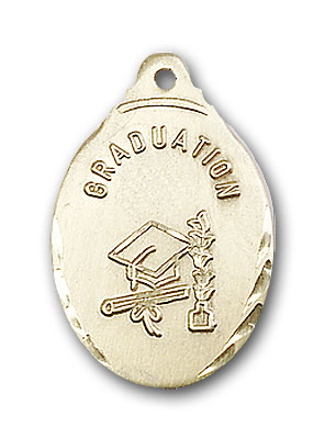 14K Gold Graduate Pendant - Engravable