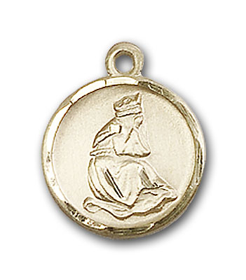 14K Gold Our Lady of La Salette Pendant - Engravable