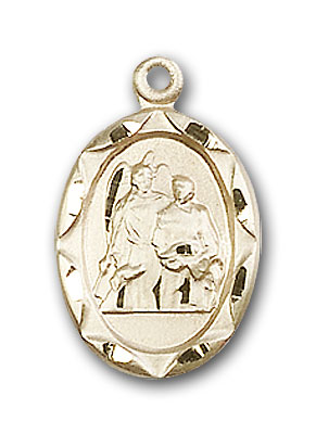 14K Gold St. Raphael the Archangel Pendant - Engravable