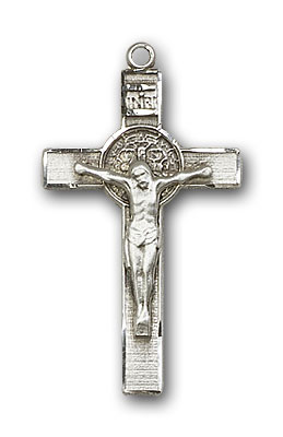 Sterling Silver St. Benedict Crucifix Pendant