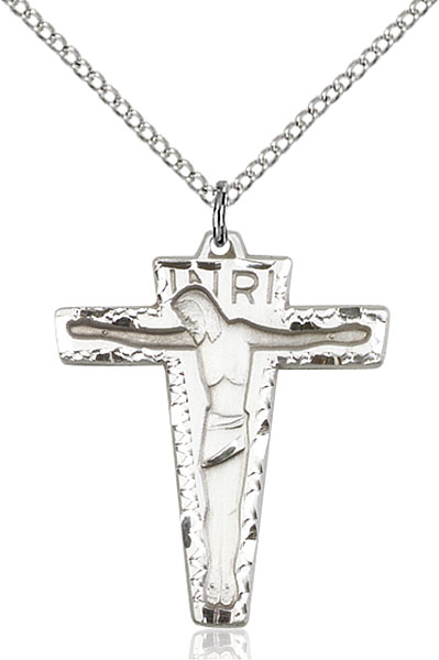 Sterling Silver Primative Crucifix Pendant
