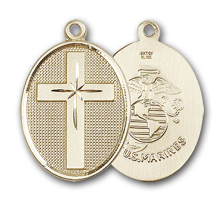 Gold-Filled Cross / Marines Pendant