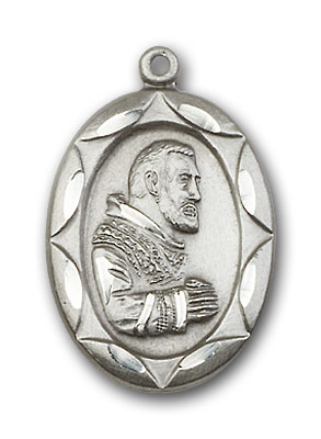 Sterling Silver St. Pio of Pietrelcina Pendant