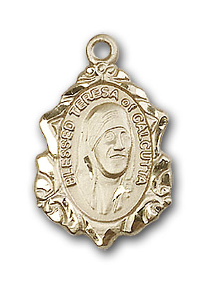 14K Gold Blessed Teresa of Calcutta Pendant - Engravable