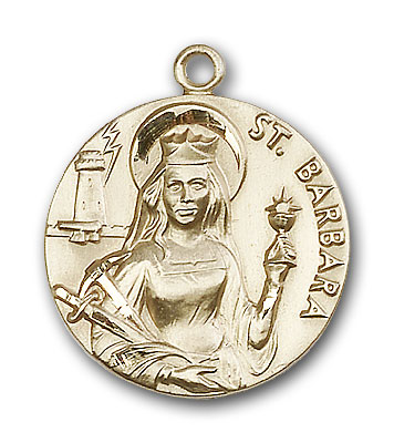 Gold-Filled St. Barbara Pendant