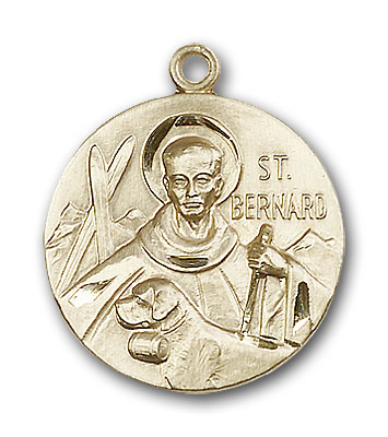 Gold-Filled St. Bernard of Clairvaux Pendant