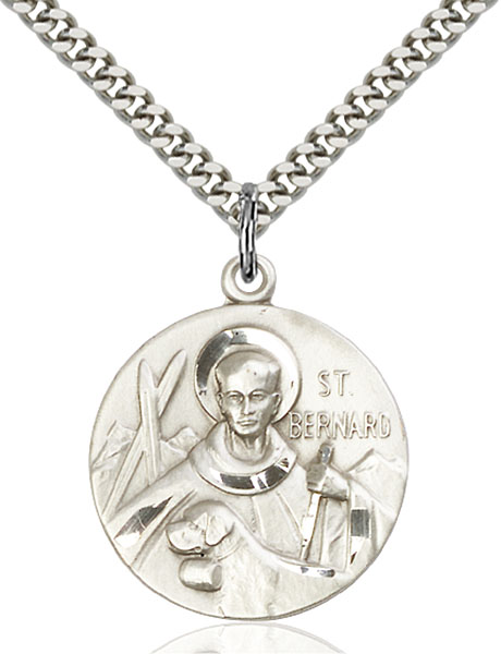 Sterling Silver St. Bernard of Clairvaux Pendant
