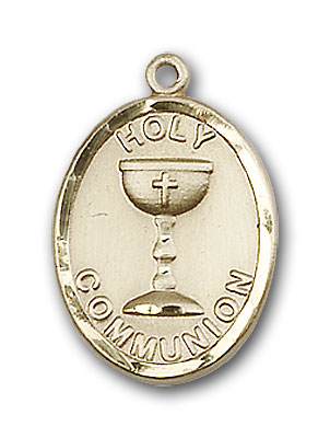 14K Gold Holy Communion Pendant - Engravable