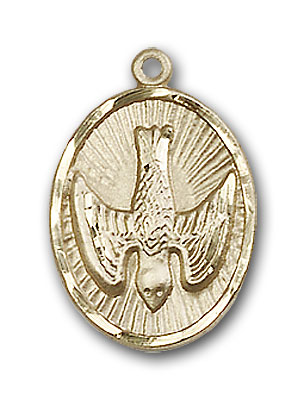 14K Gold Holy Spirit Pendant - Engravable