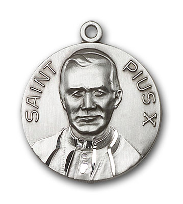 Sterling Silver Pope Pius X Pendant