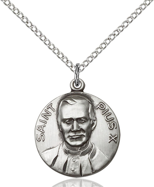 Sterling Silver Pope Pius X Pendant