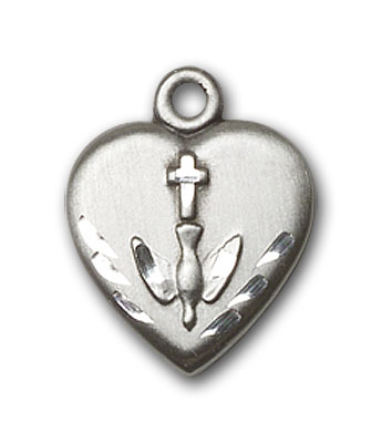 Sterling Silver Heart / Communion Pendant