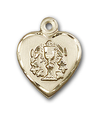 14K Gold Heart / Communion Pendant - Engravable