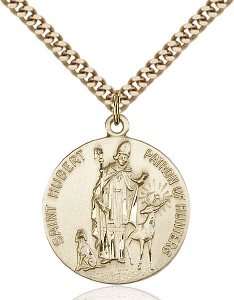 Gold-Filled St. Hubert of Liege Pendant