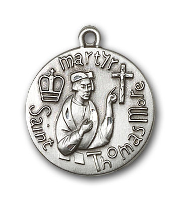 Sterling Silver St. Thomas More Pendant