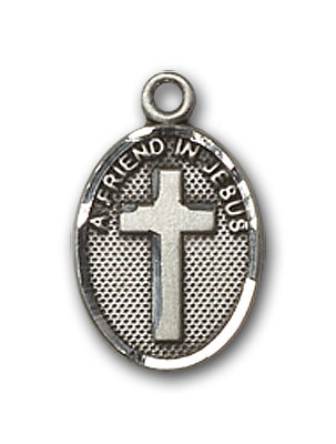 Sterling Silver Friend In Jesus Cross Pendant