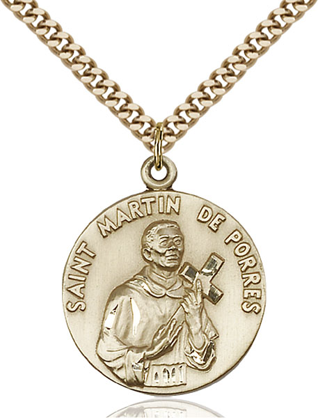 Gold-Filled St. Martin de Porres Pendant