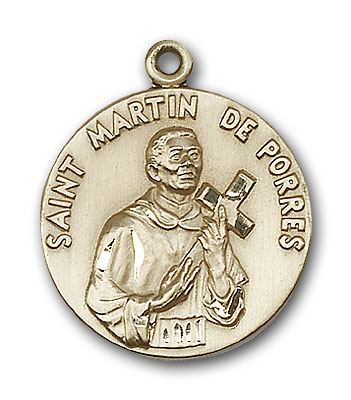 14K Gold St. Martin de Porres Pendant - Engravable